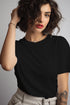 Black Plain T-shirt - Styletadka