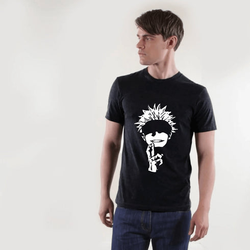 Satoru Gojo Finger Pose Anime T-Shirt - Styletadka