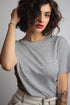Melange Grey Plain T-shirt - Styletadka