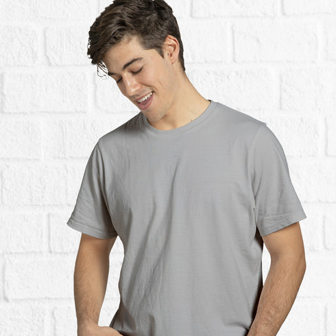 Steel Grey Plain T-shirt - Styletadka