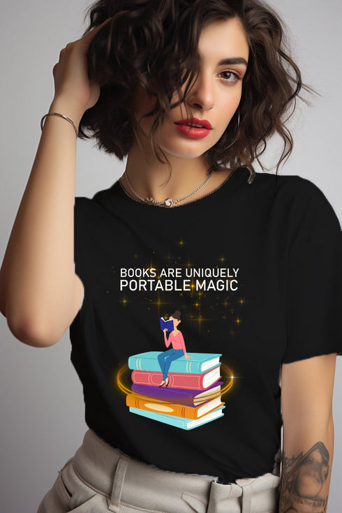 Books Portable Magic T-shirt - Styletadka
