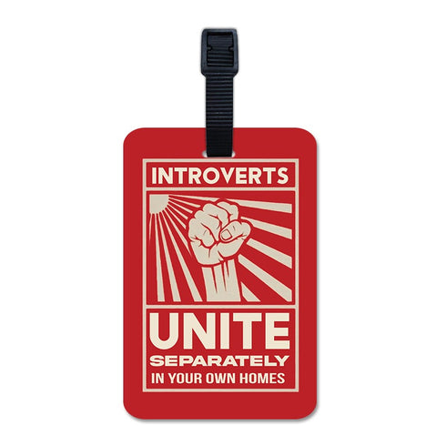 Introverts Unite Luggage Tag - Styletadka