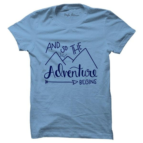 Adventure Begins T-shirt - Styletadka