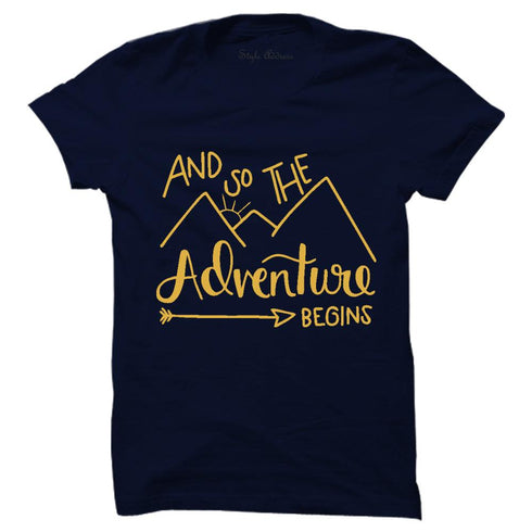 Adventure Begins T-shirt - Styletadka