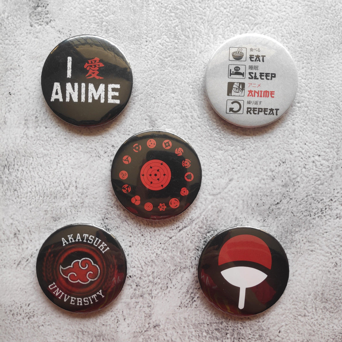 Anime Badges Pack Of 5 Styletadka anime-badges-pack-of-5-styletadka