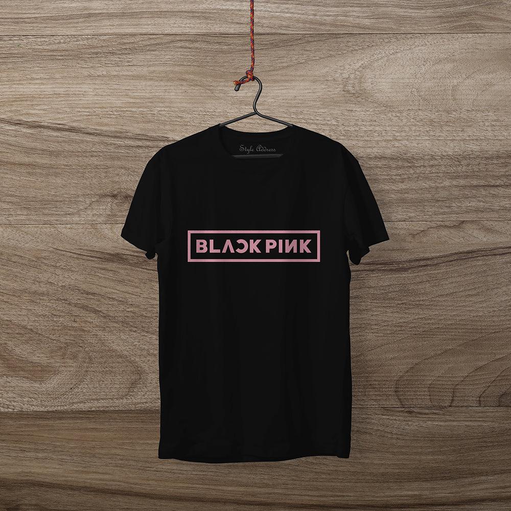 BLACKPINK 黒 Tシャツ black-pink-t-shirt-styletadka-