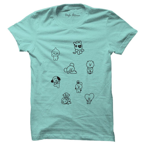 BT21 Characters T-Shirt - Styletadka