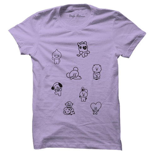 BT21 Characters T-Shirt - Styletadka