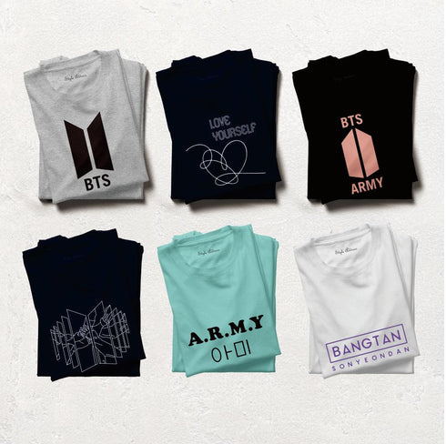 BTS Combo T-shirts Pack of 6 - Styletadka