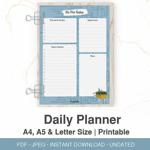 Do This Today - Printable Daily Planner - Styletadka