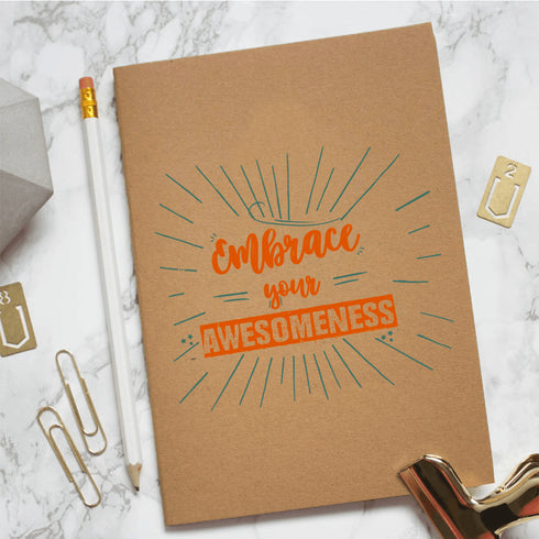 Embrace Your Awesomeness Kraft Notebook - Styletadka