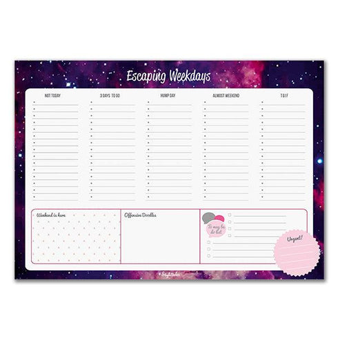 Escaping Weekdays Memo Notepad - Styletadka