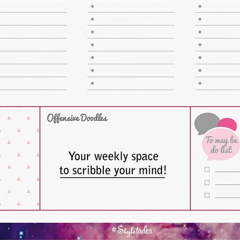 Escaping Weekdays Memo Notepad - Styletadka