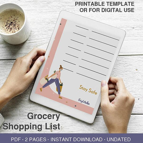 Grocery Shopping List - Printable Download - Styletadka