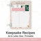 Keepsake Recipes - Printable Download - Styletadka