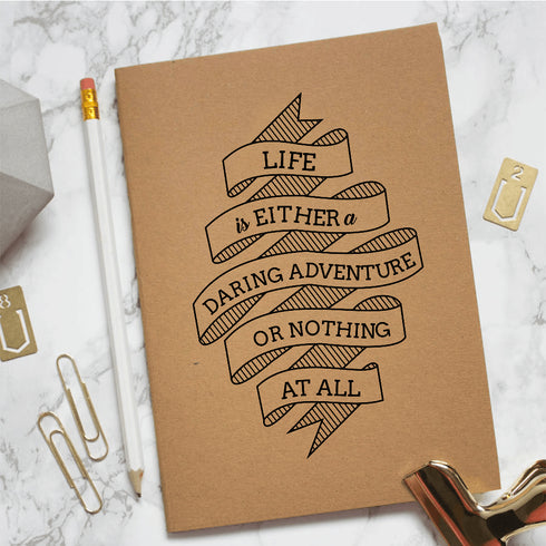 Life Is Daring Adventure Kraft Notebook - Styletadka