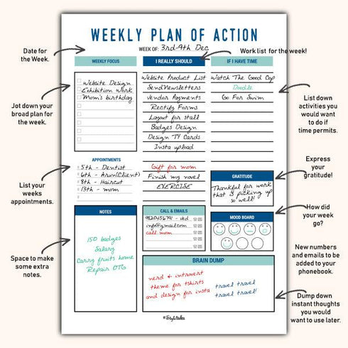 Light Shines From Within Weekly Planner - Styletadka