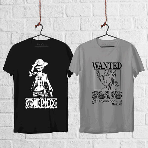 Luffy X Zoro Anime T-shirt Combo - Styletadka