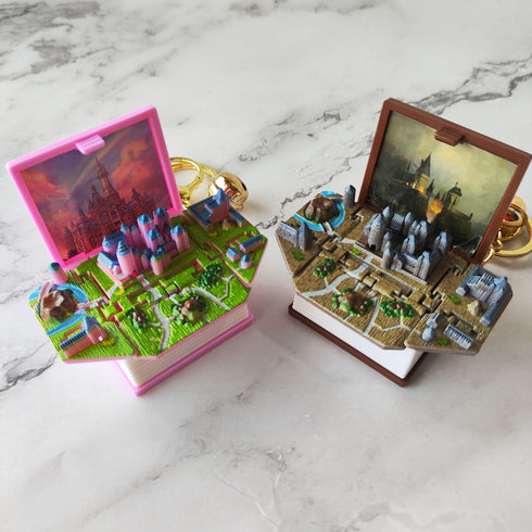 Magic Castle 3D Diary Pop Up Keychain - Styletadka