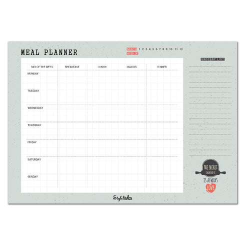 Meal Planner Memo Notepad - Styletadka
