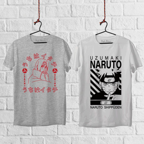 Naruto x Itachi Anime T-shirt Combo - Styletadka