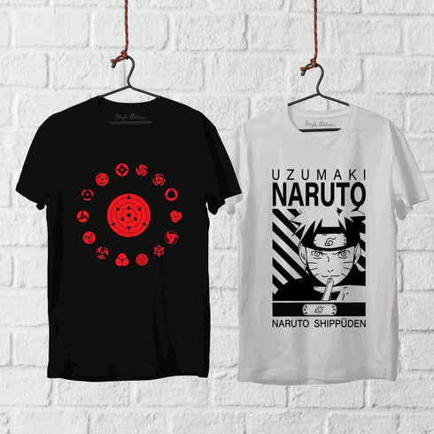 Naruto x Sharingans Anime T-shirt Combo - Styletadka