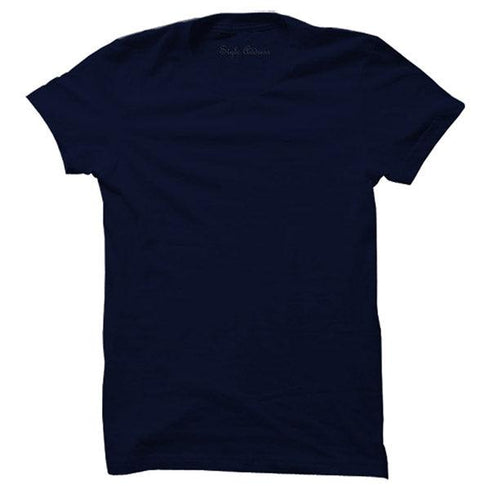 Navy Blue Plain T-shirt - Styletadka