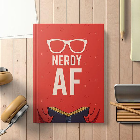 Nerdy AF Hardbound Notebook - Styletadka