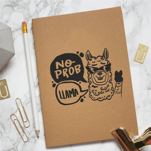No Probllama Kraft Notebook - Styletadka