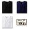 Pack of Three T-shirts (Black, Navy Blue, White) - Styletadka