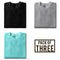 Pack of Three T-shirts (Ice Blue, Black, Steel Grey) - Styletadka