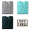 Pack of Three T-shirts (Ice Blue, Forest Green, Steel Grey) - Styletadka