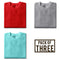 Pack of Three T-shirts (Ice Blue, Red, Steel Grey) - Styletadka