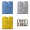 Pack of Three T-shirts (Sky Blue, Melange Grey, Yellow) - Styletadka