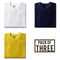 Pack of Three T-shirts (White, Navy Blue, Yellow) - Styletadka