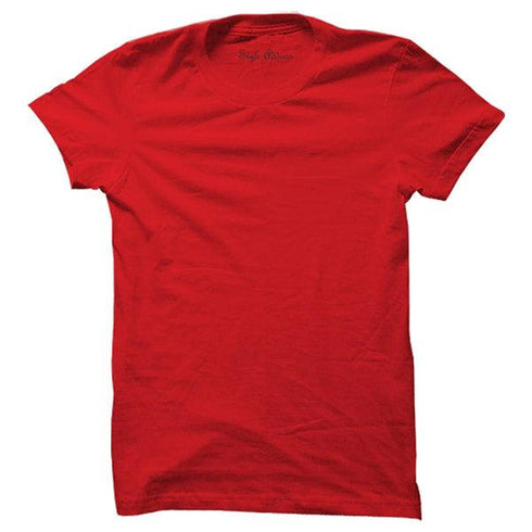 Red Plain T-shirt - Styletadka