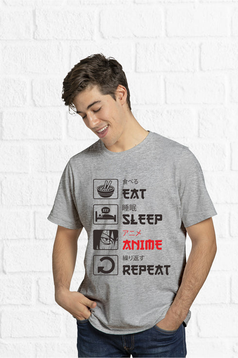 Eat Sleep Anime T-Shirt - Styletadka
