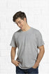 Melange Grey Plain T-shirt - Styletadka