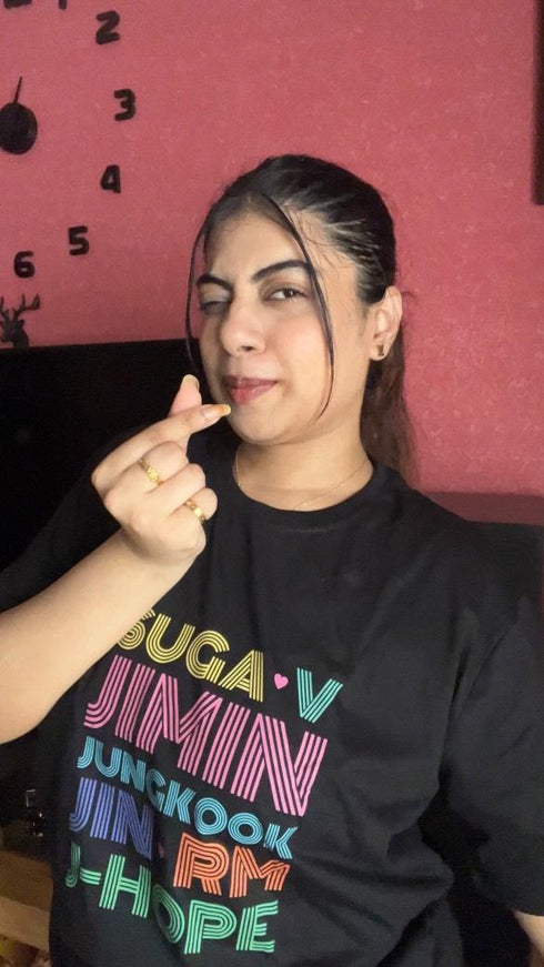 BTS Characters Name T-shirt - Styletadka