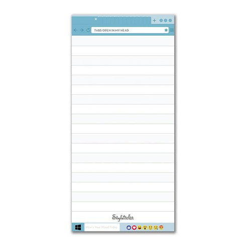 Tabs Open in my Head Memo Notepad - Styletadka