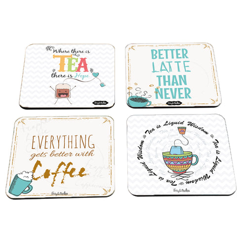 Tea vs Coffee Acrylic Coasters - Styletadka
