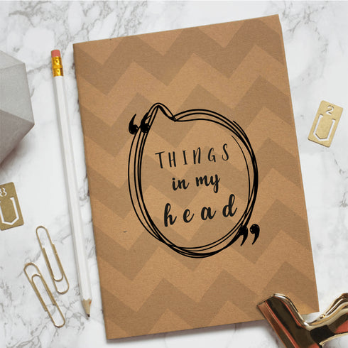 Things In My Head Kraft Notebook - Styletadka