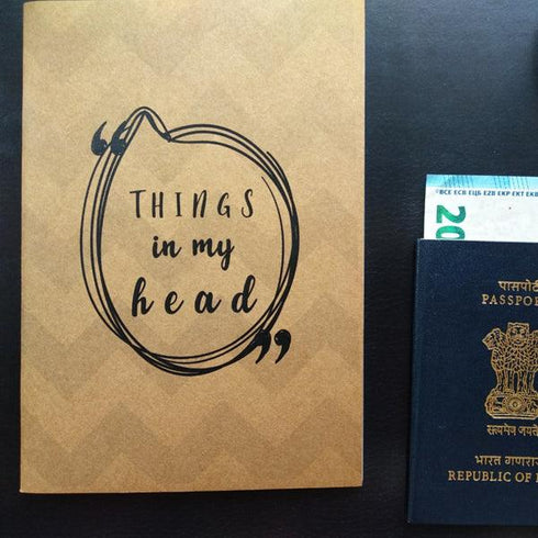Things In My Head Kraft Notebook - Styletadka