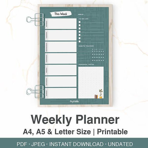 This Week - Weekly Planner Printable Download - Styletadka