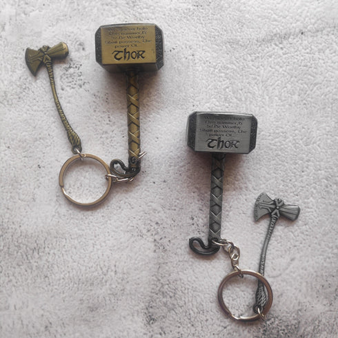 Thor Hammer + Stormbreaker Keychain - Styletadka