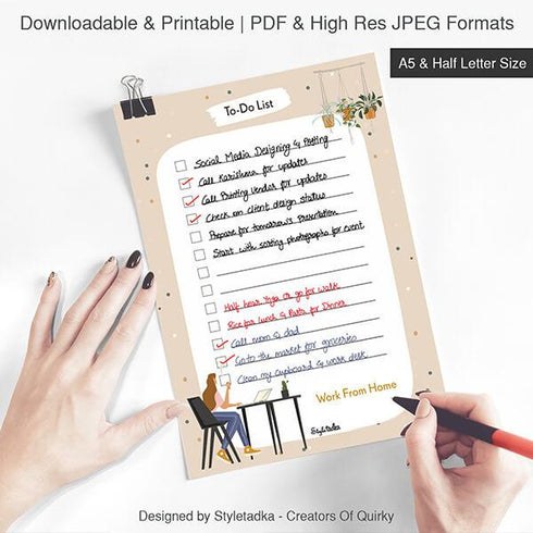 To-Do List - Printable Download - Styletadka
