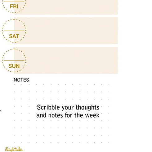 Weekly Plan of Action Memo Notepad - Styletadka