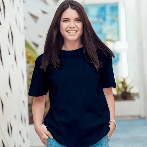 Navy Blue Plain T-shirt