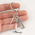 Hairstylist Metal Keychain