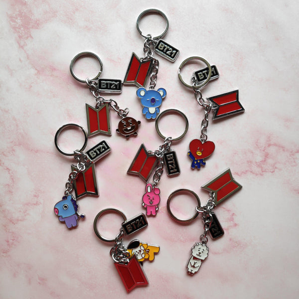 BT21 Metal Keychains - Styletadka